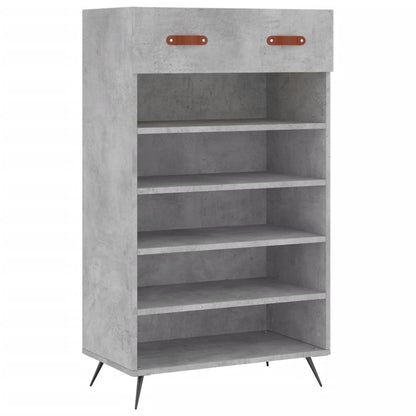 Scarpiera Grigio Cemento 60x35x105 cm in Legno Multistrato