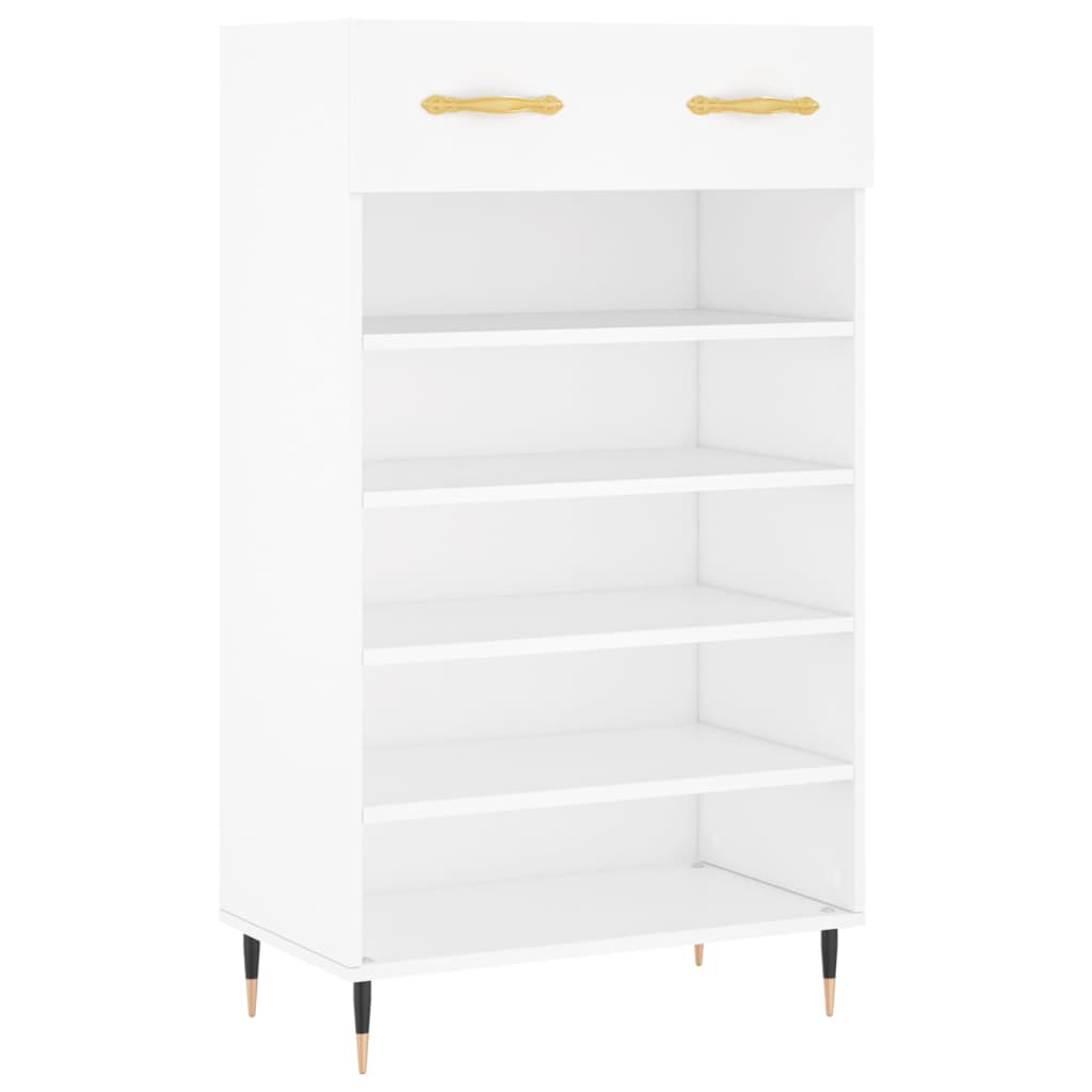 Scarpiera Bianca 60x35x105 cm in Legno Multistrato