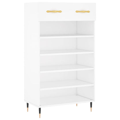 Scarpiera Bianca 60x35x105 cm in Legno Multistrato