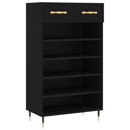 Scarpiera Nera 60x35x105 cm in Legno Multistrato