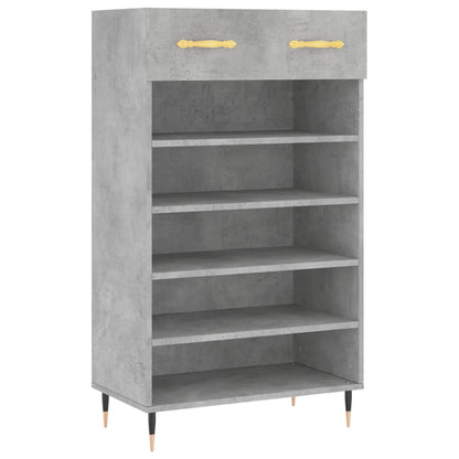 Scarpiera Grigio Cemento 60x35x105 cm in Legno Multistrato