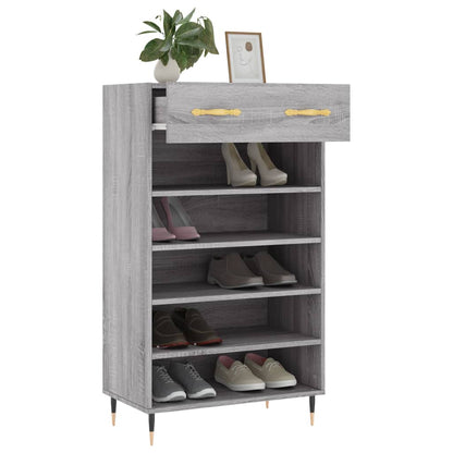 Scarpiera Grigio Sonoma 60x35x105 cm in Legno Multistrato