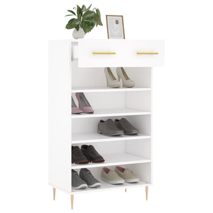 Scarpiera Bianca 60x35x105 cm in Legno Multistrato