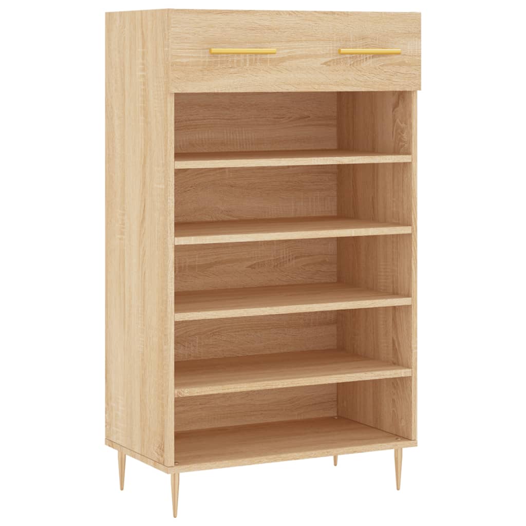 Scarpiera Rovere Sonoma 60x35x105 cm in Legno Multistrato
