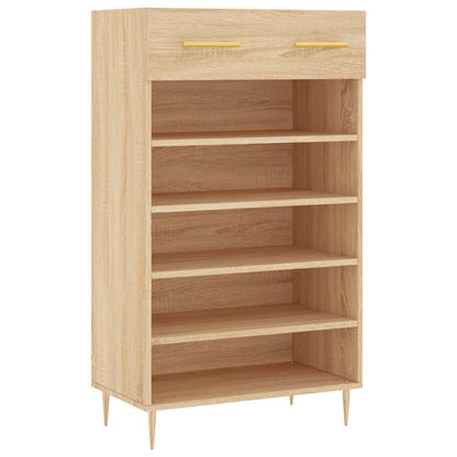 Scarpiera Rovere Sonoma 60x35x105 cm in Legno Multistrato