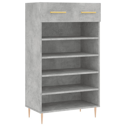 Scarpiera Grigio Cemento 60x35x105 cm in Legno Multistrato