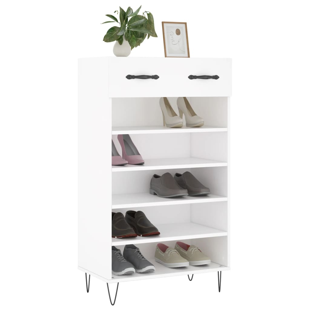 Scarpiera Bianca 60x35x105 cm in Legno Multistrato