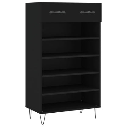 Scarpiera Nera 60x35x105 cm in Legno Multistrato