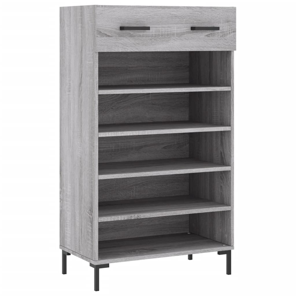Scarpiera Grigio Sonoma 60x35x105 cm in Legno Multistrato