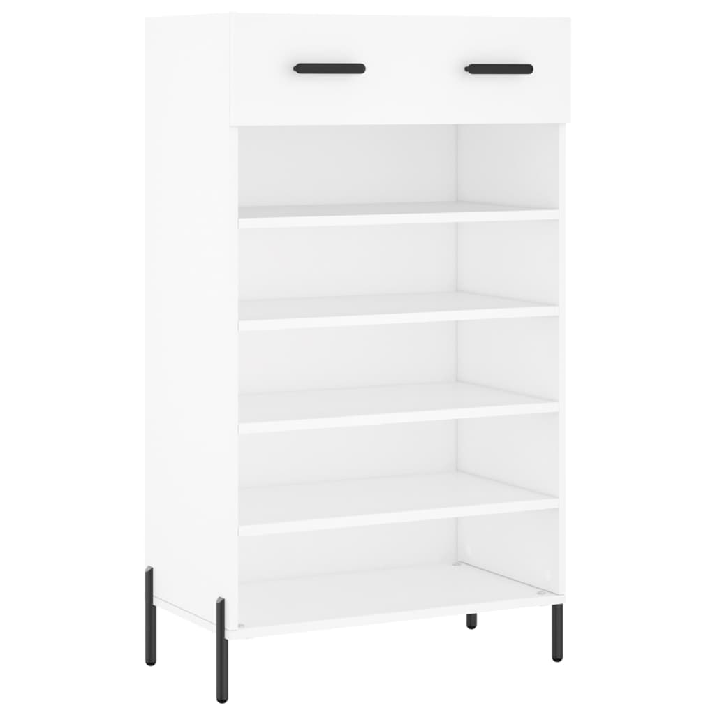 Scarpiera Bianca 60x35x105 cm in Legno Multistrato