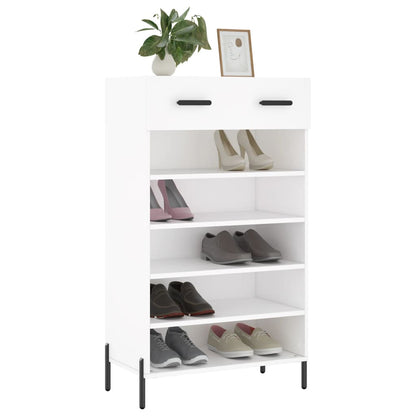 Scarpiera Bianca 60x35x105 cm in Legno Multistrato