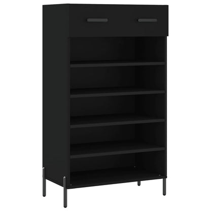 Scarpiera Nera 60x35x105 cm in Legno Multistrato