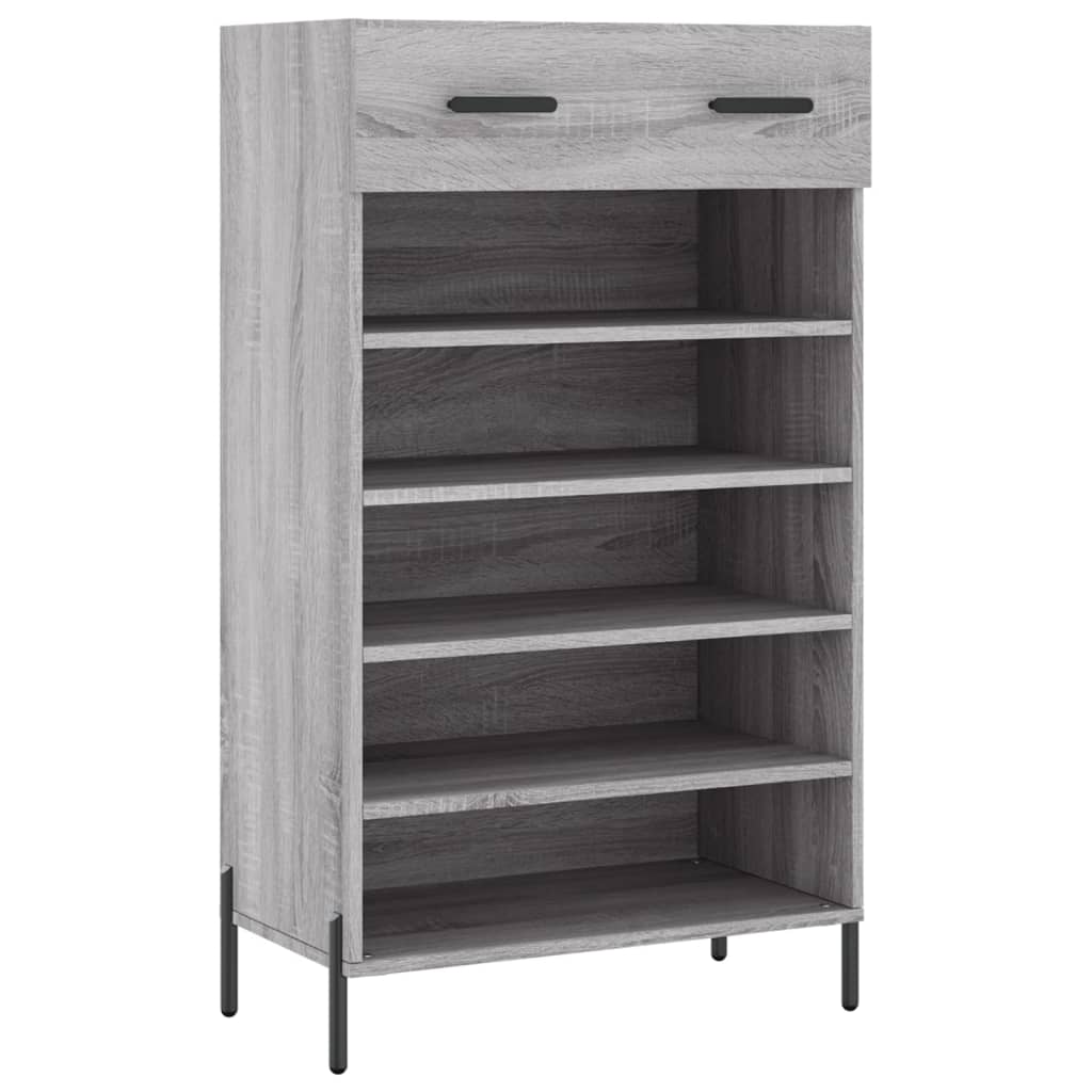 Scarpiera Grigio Sonoma 60x35x105 cm in Legno Multistrato
