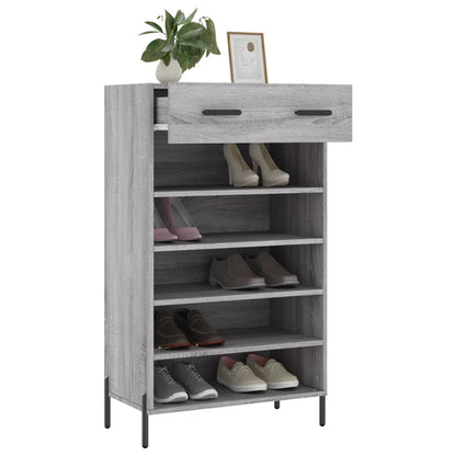 Scarpiera Grigio Sonoma 60x35x105 cm in Legno Multistrato