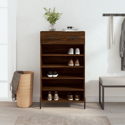 Scarpiera Rovere Marrone 60x35x105 cm in Legno Multistrato