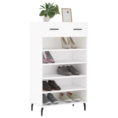 Scarpiera Bianca 60x35x105 cm in Legno Multistrato