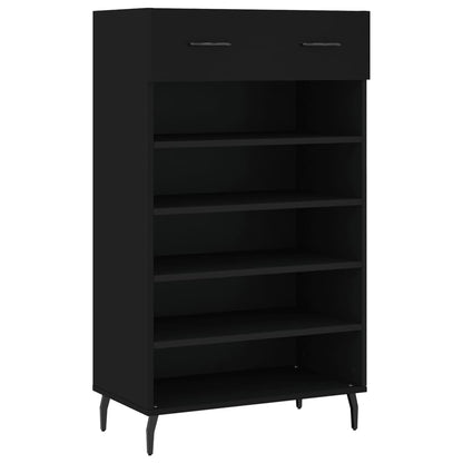 Scarpiera Nera 60x35x105 cm in Legno Multistrato