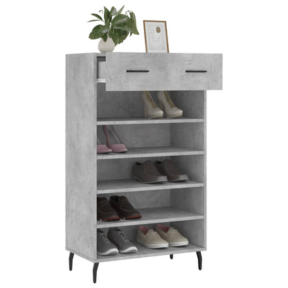 Scarpiera Grigio Cemento 60x35x105 cm in Legno Multistrato