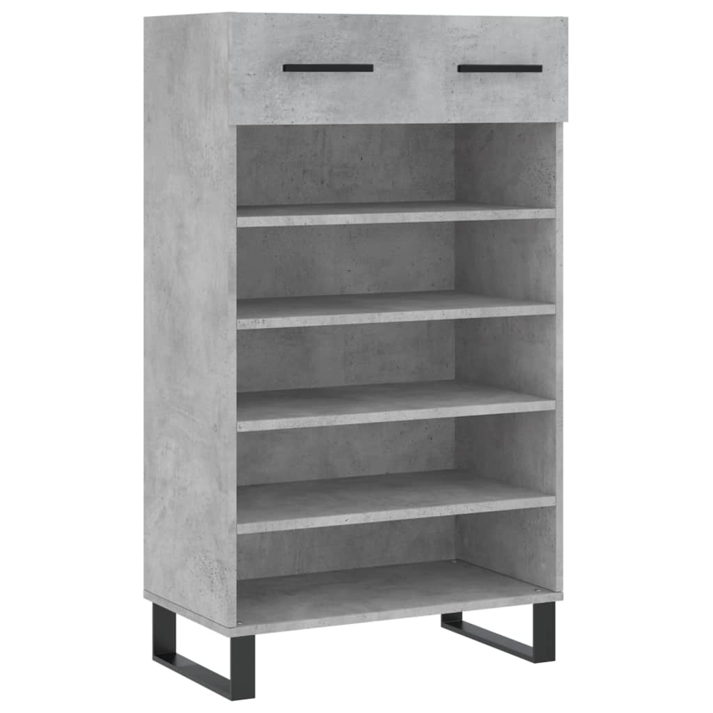 Scarpiera Grigio Cemento 60x35x105 cm in Legno Multistrato