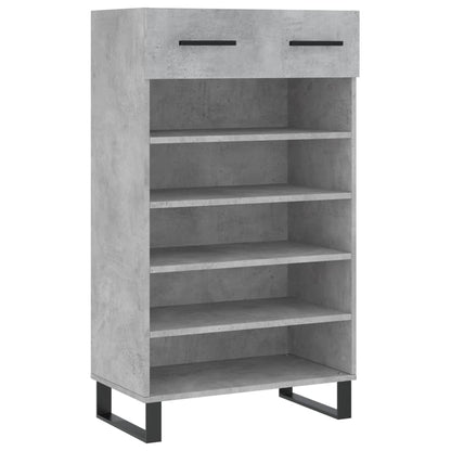 Scarpiera Grigio Cemento 60x35x105 cm in Legno Multistrato