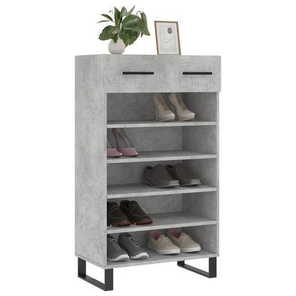 Scarpiera Grigio Cemento 60x35x105 cm in Legno Multistrato