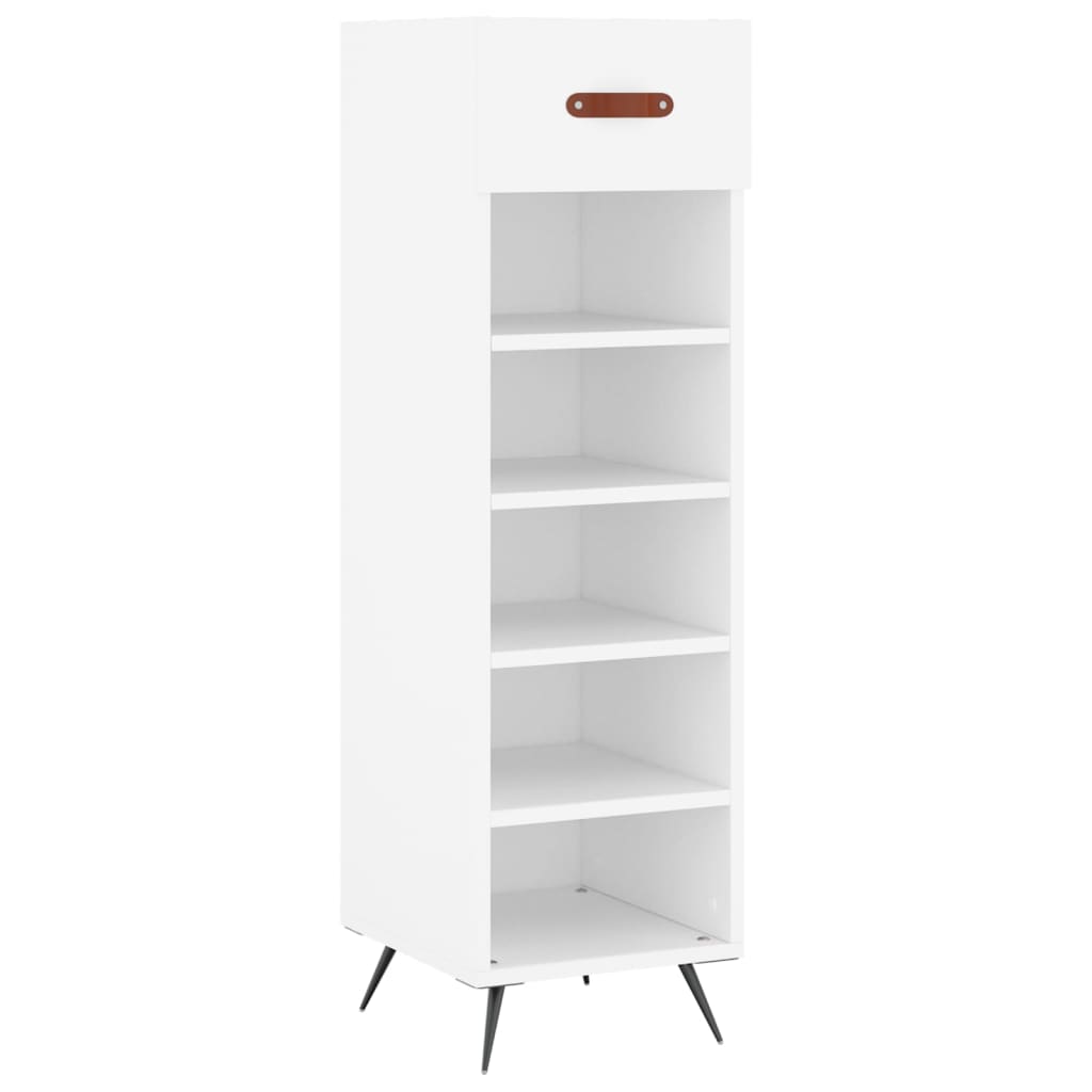 Scarpiera Bianca 30x35x105 cm in Legno Multistrato