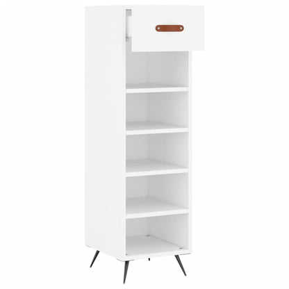 Scarpiera Bianca 30x35x105 cm in Legno Multistrato