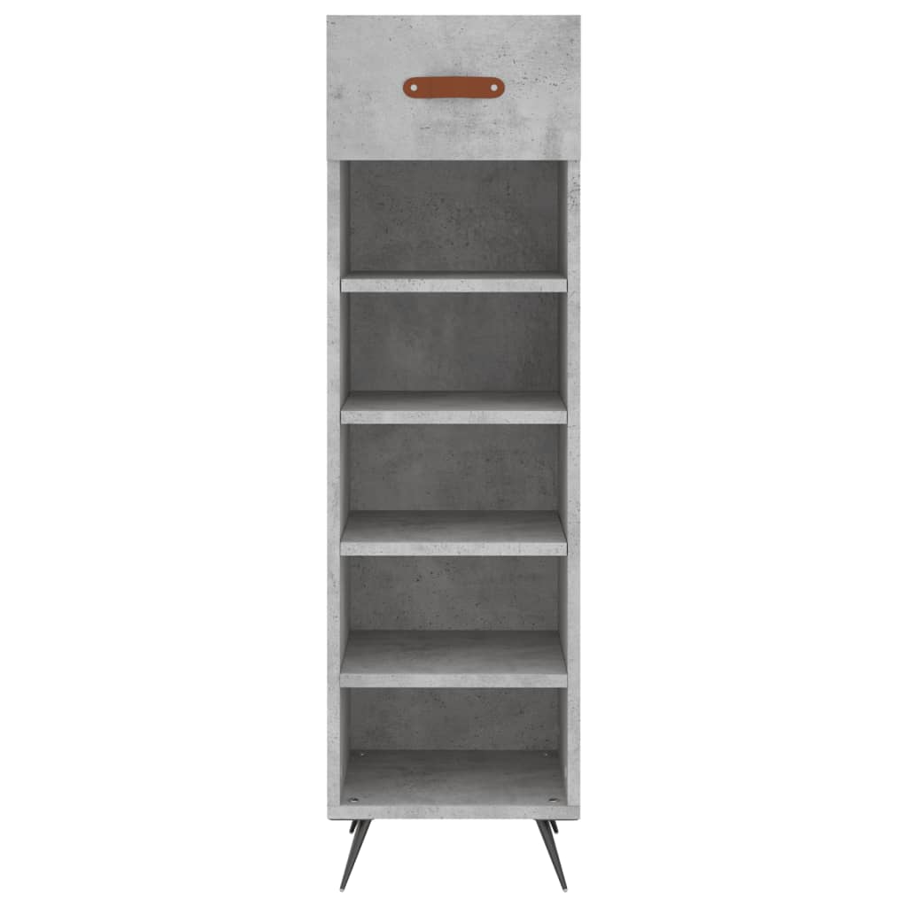 Scarpiera Grigio Cemento 30x35x105 cm in Legno Multistrato