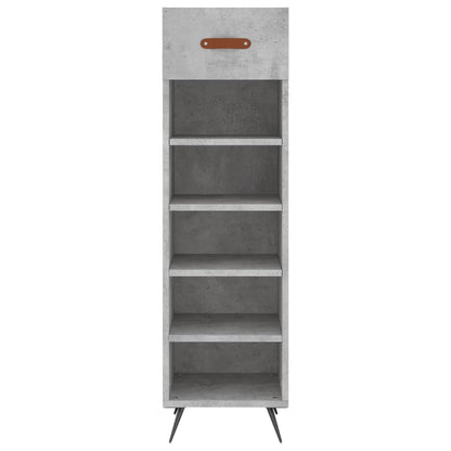Scarpiera Grigio Cemento 30x35x105 cm in Legno Multistrato