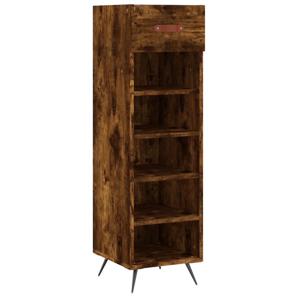 Scarpiera Rovere Fumo 30x35x105 cm in Legno Multistrato