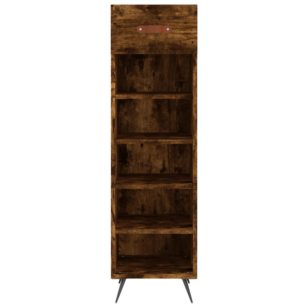 Scarpiera Rovere Fumo 30x35x105 cm in Legno Multistrato