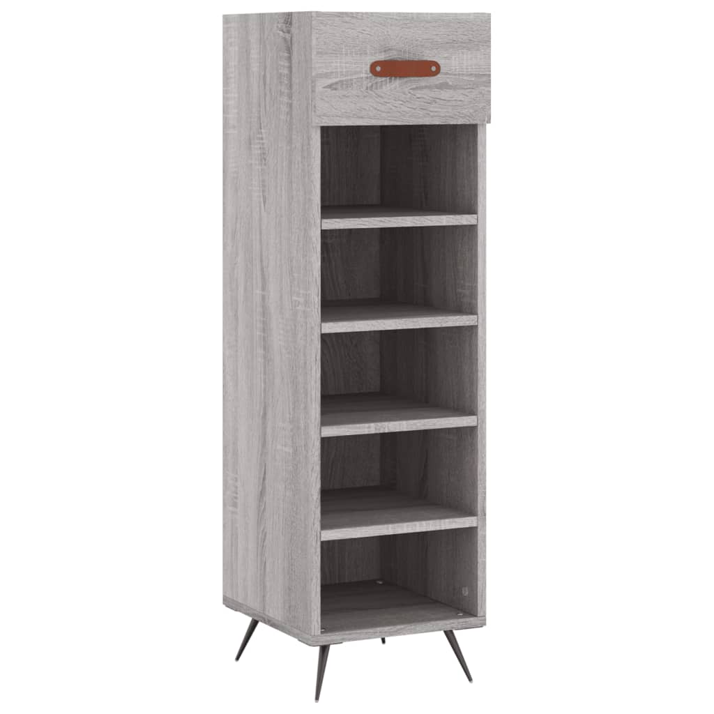 Scarpiera Grigio Sonoma 30x35x105 cm in Legno Multistrato