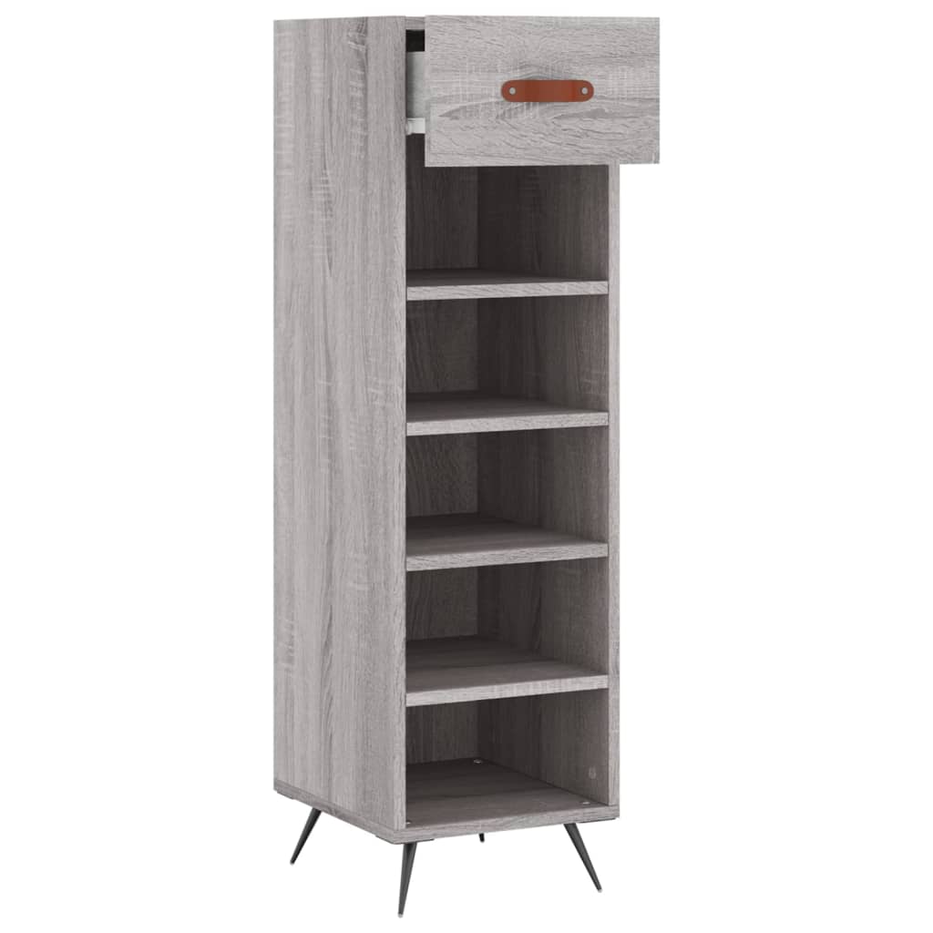 Scarpiera Grigio Sonoma 30x35x105 cm in Legno Multistrato