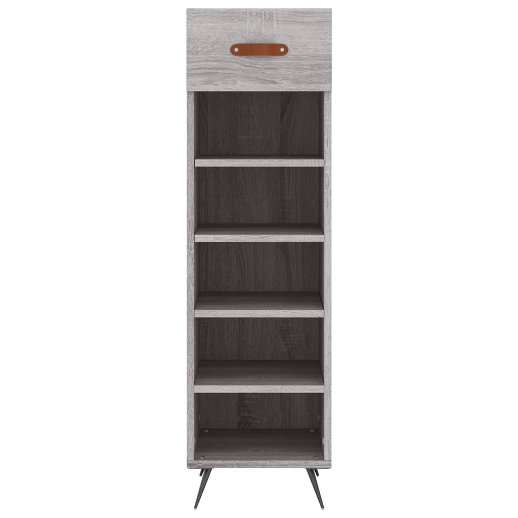 Scarpiera Grigio Sonoma 30x35x105 cm in Legno Multistrato