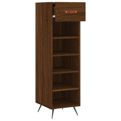 Scarpiera Rovere Marrone 30x35x105 cm in Legno Multistrato