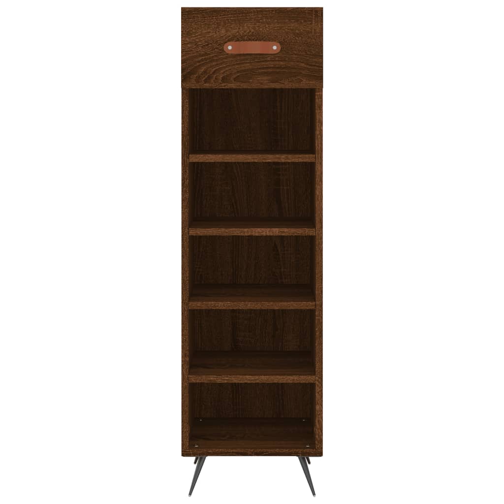 Scarpiera Rovere Marrone 30x35x105 cm in Legno Multistrato