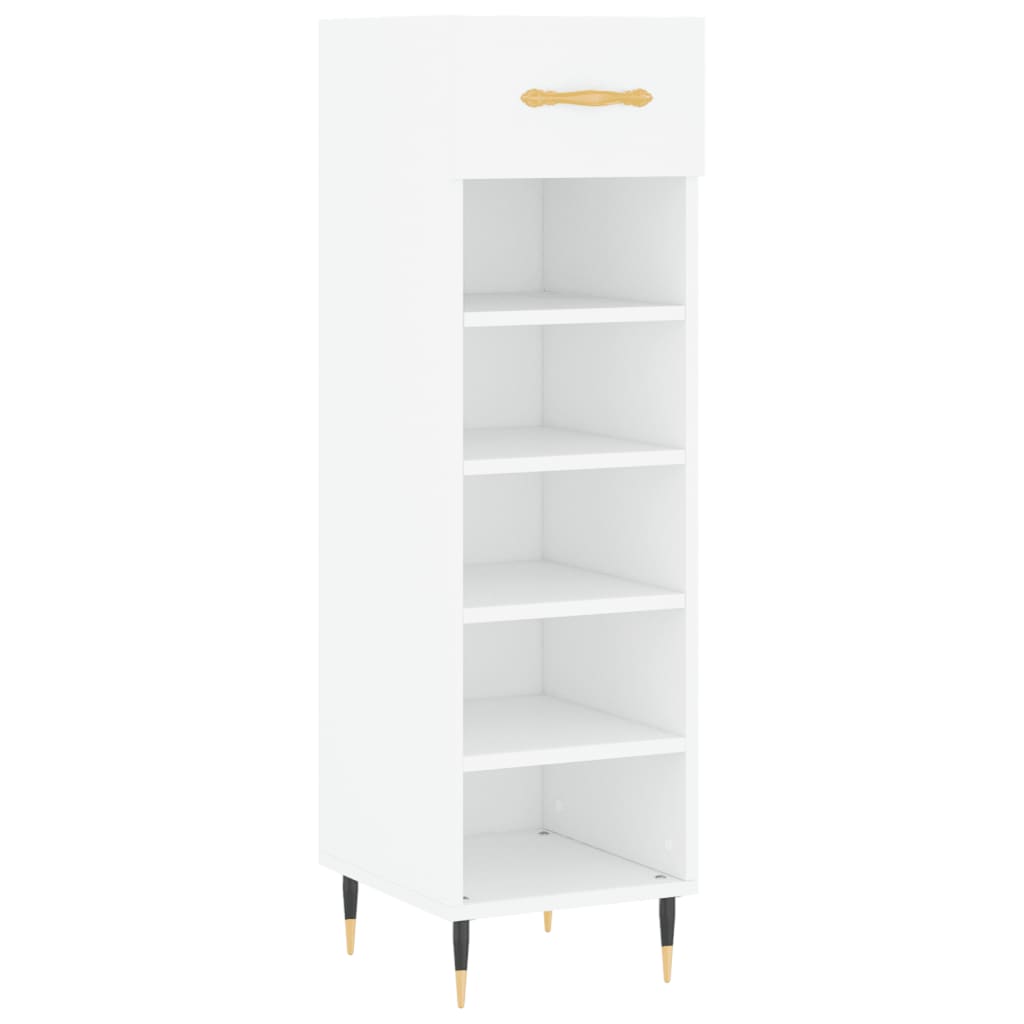 Scarpiera Bianca 30x35x105 cm in Legno Multistrato