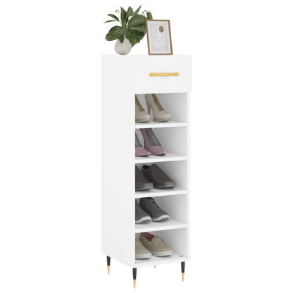 Scarpiera Bianca 30x35x105 cm in Legno Multistrato