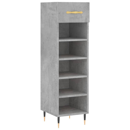 Scarpiera Grigio Cemento 30x35x105 cm in Legno Multistrato