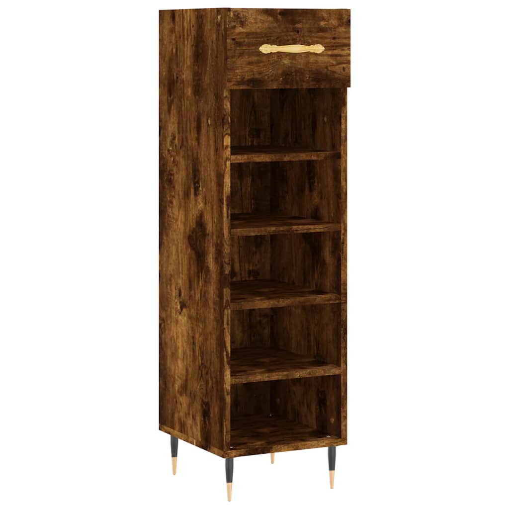 Scarpiera Rovere Fumo 30x35x105 cm in Legno Multistrato