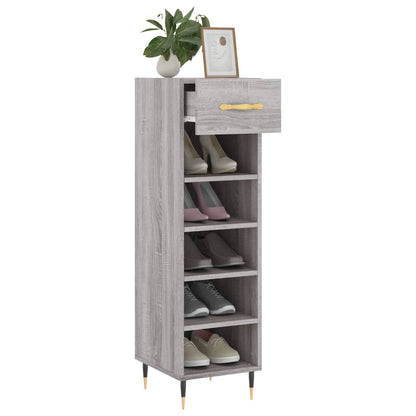 Scarpiera Grigio Sonoma 30x35x105 cm in Legno Multistrato