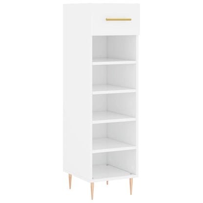 Scarpiera Bianca 30x35x105 cm in Legno Multistrato