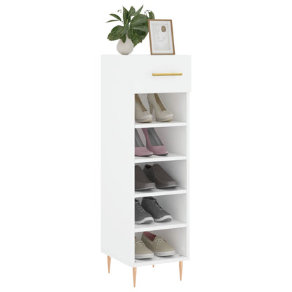 Scarpiera Bianca 30x35x105 cm in Legno Multistrato