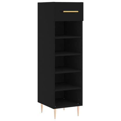 Scarpiera Nera 30x35x105 cm in Legno Multistrato