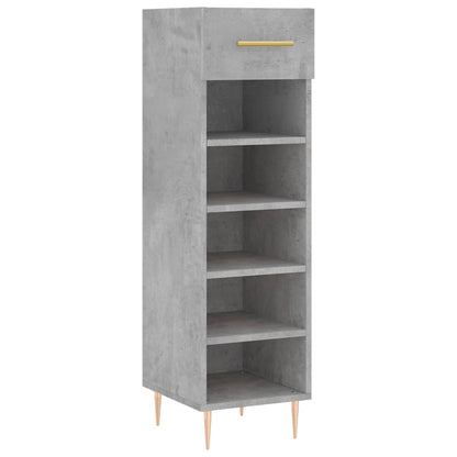 Scarpiera Grigio Cemento 30x35x105 cm in Legno Multistrato