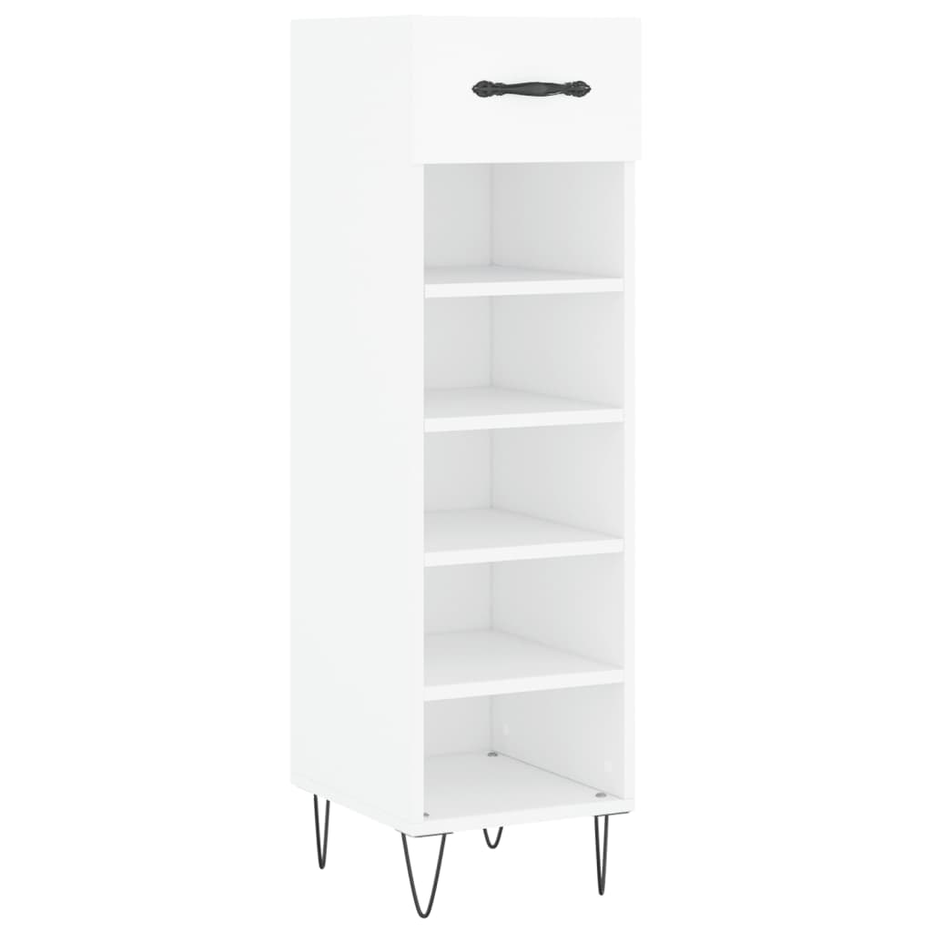 Scarpiera Bianca 30x35x105 cm in Legno Multistrato