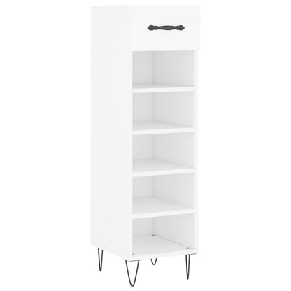 Scarpiera Bianca 30x35x105 cm in Legno Multistrato