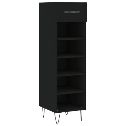 Scarpiera Nera 30x35x105 cm in Legno Multistrato