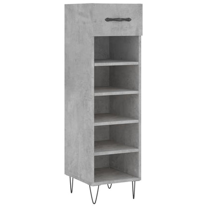 Scarpiera Grigio Cemento 30x35x105 cm in Legno Multistrato