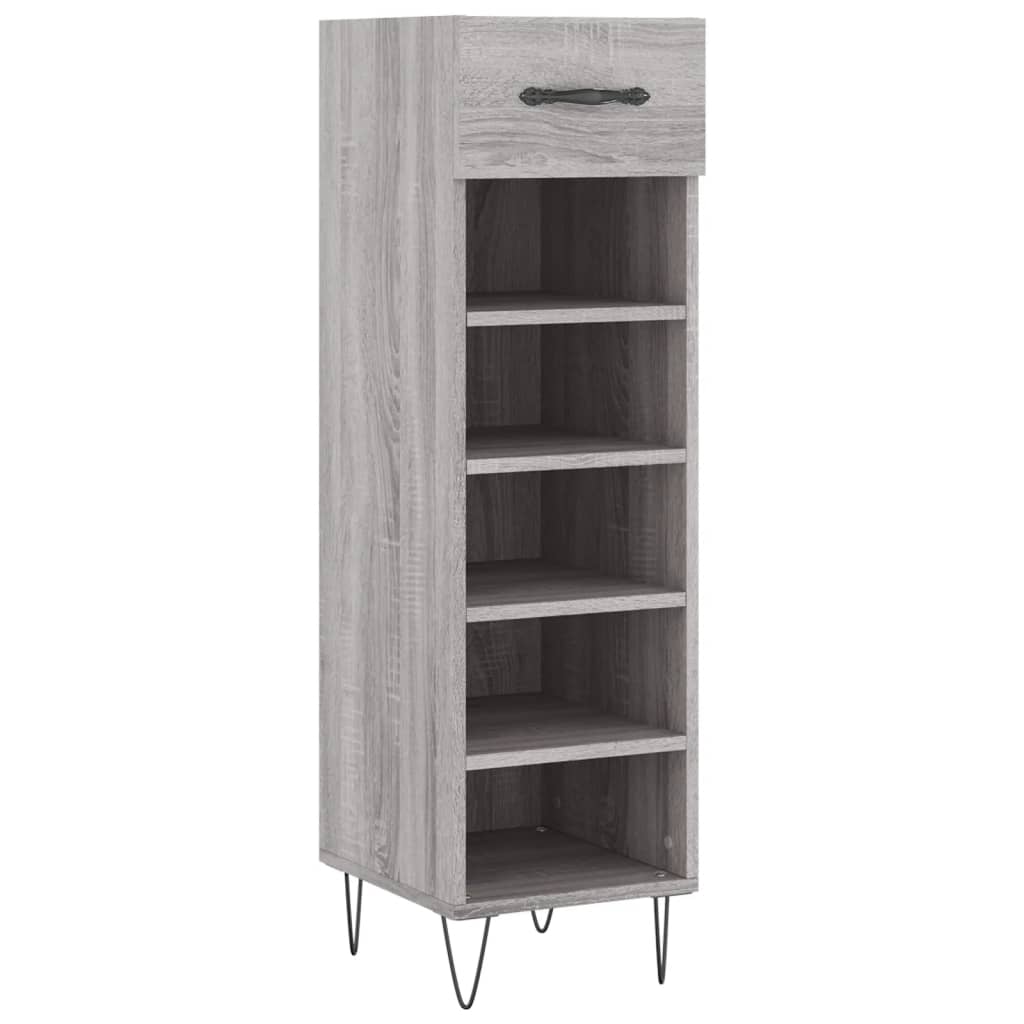 Scarpiera Grigio Sonoma 30x35x105 cm in Legno Multistrato